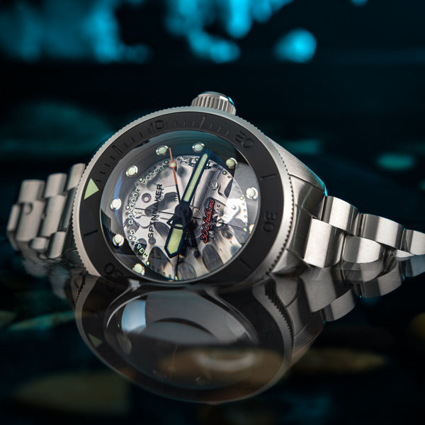 Spinnaker Piccard Skeleton Automatic Red Reef