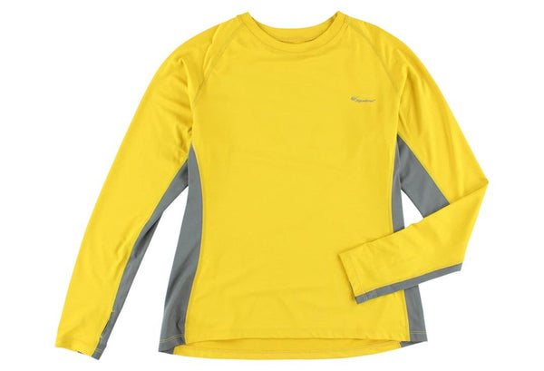 spira Women's Stinger Crew Workout Long Sleeve Gold / Grey