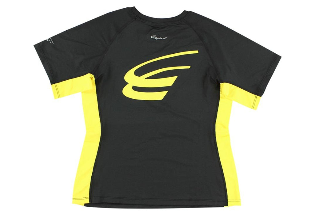 Spira Women's Stinger Crew Workout Short Sleeve Black / Yellow