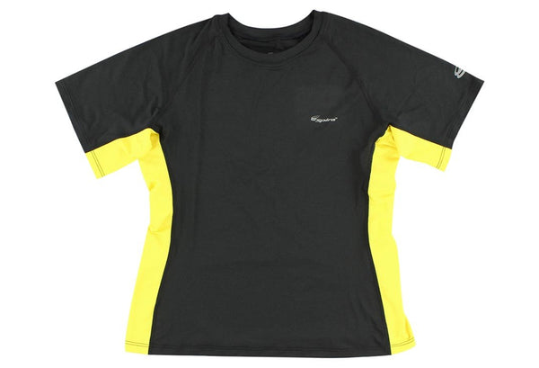 spira Women's Stinger Crew Workout Short Sleeve Black / Yellow