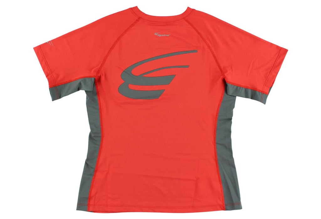 Spira Women's Stinger Crew Workout Short Sleeve Cherry / Grey