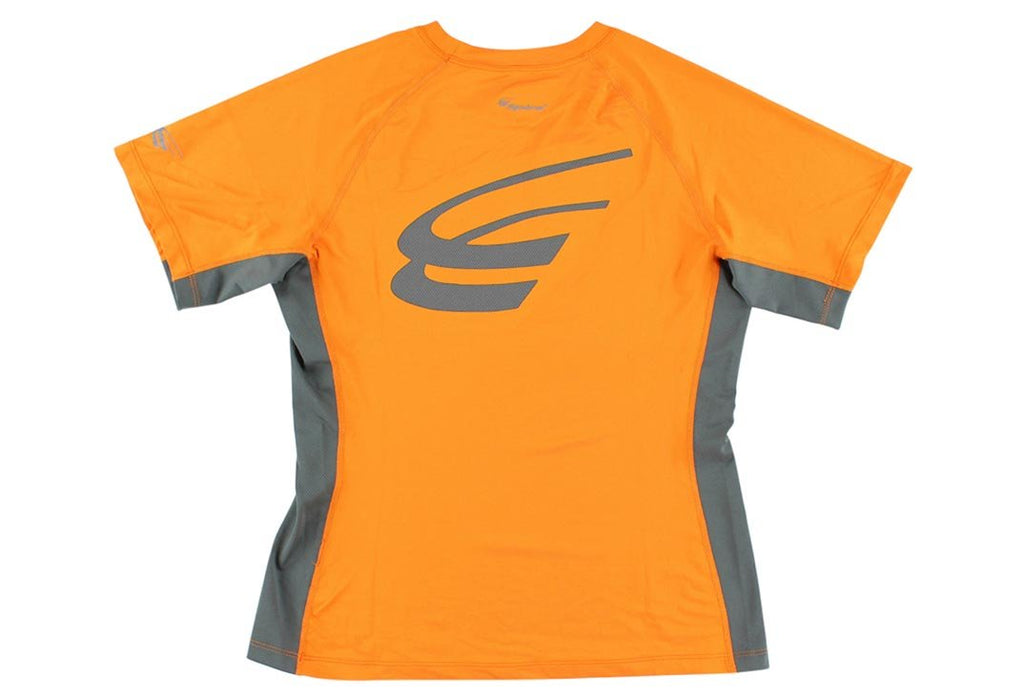 Spira Women's Stinger Crew Workout Short Sleeve Nuclear Orange / Grey