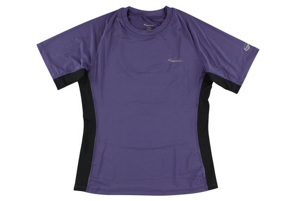 spira Women's Stinger Crew Workout Short Sleeve Purple / Black