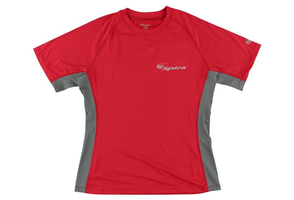 spira Women's Stinger Crew Workout Short Sleeve Red / Grey