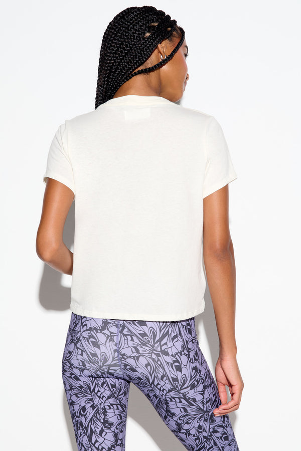 Spiritual Gangster 222 Optimist Lila Tee VINTAGE WHITE