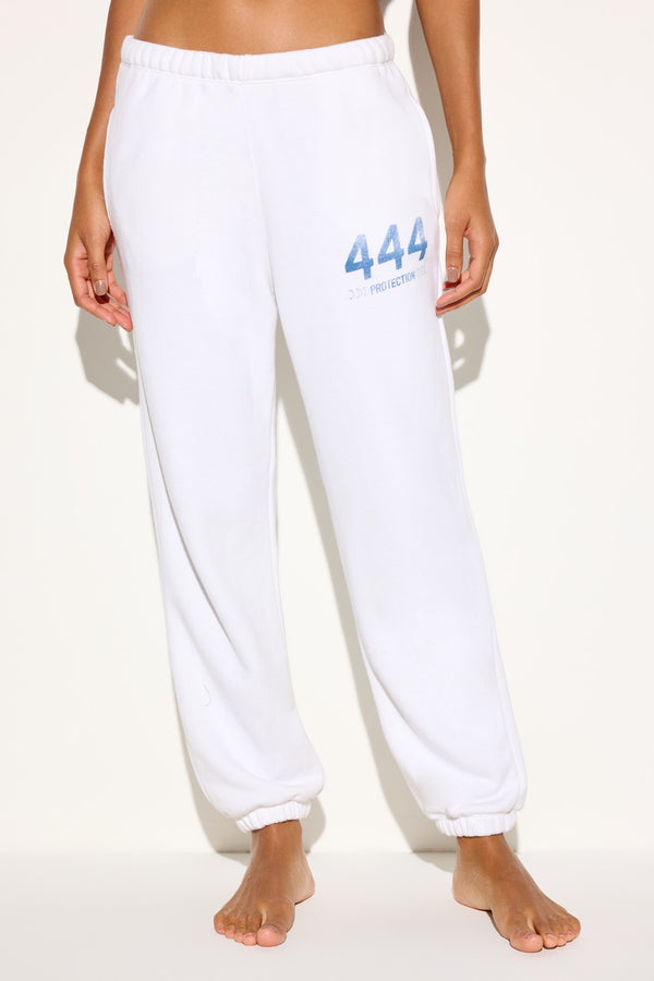 spiritual gangster 444 Protect Eden Sweatpant WHITE