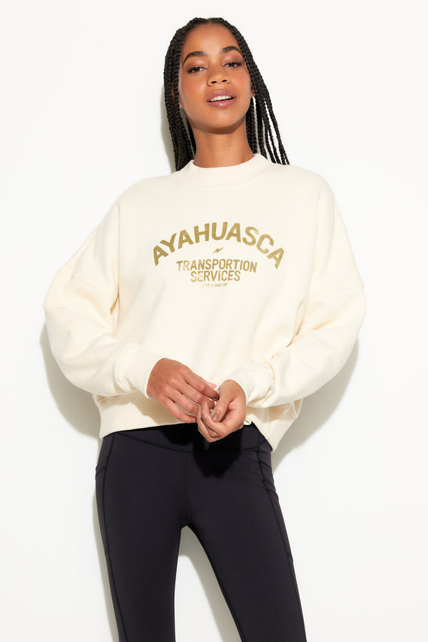 spiritual gangster Ayahuasca Palisades Crew Sweatshirt CANVAS