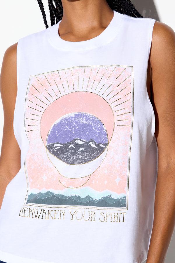 Spiritual Gangster Cosmic Connection Vibe Tank WHITE
