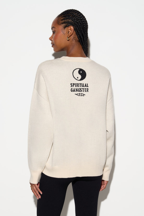 Spiritual Gangster El Tigre Claire Sweater WINTER WHITE
