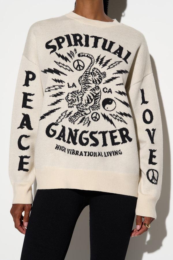 Spiritual Gangster El Tigre Claire Sweater WINTER WHITE
