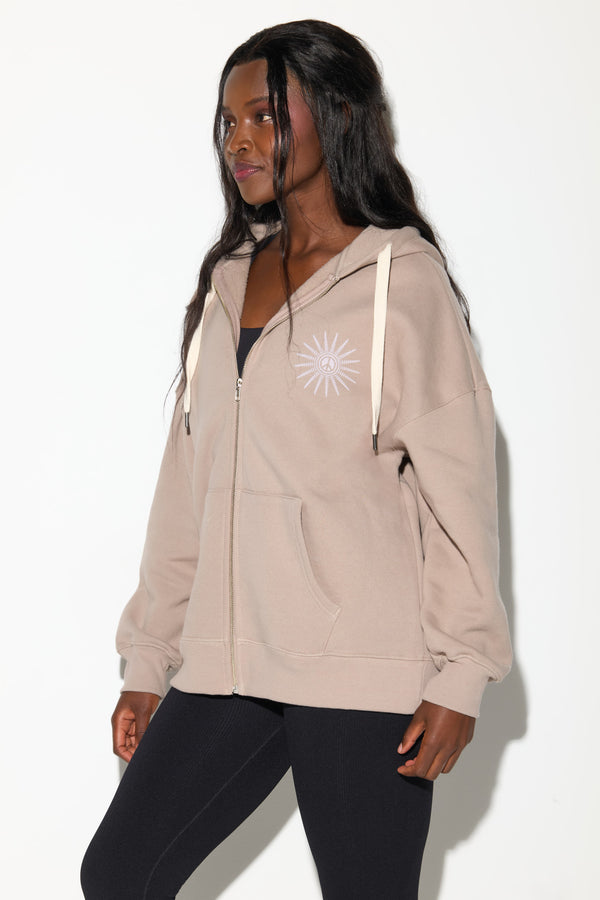 Spiritual Gangster Emit Peace Boyfriend Full Zip MOON ROCK