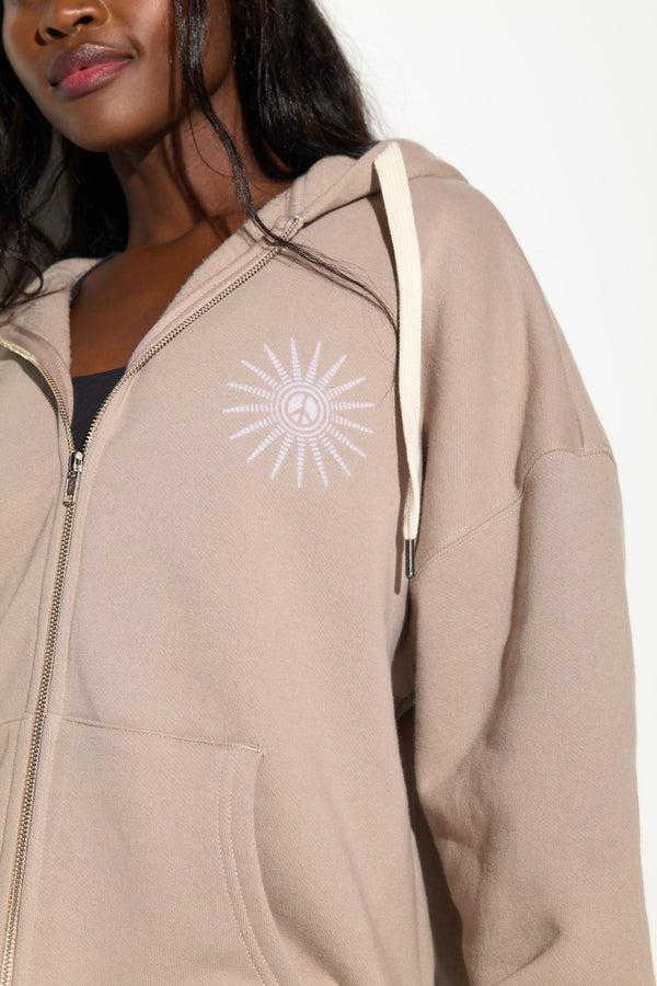 Spiritual Gangster Emit Peace Boyfriend Full Zip MOON ROCK