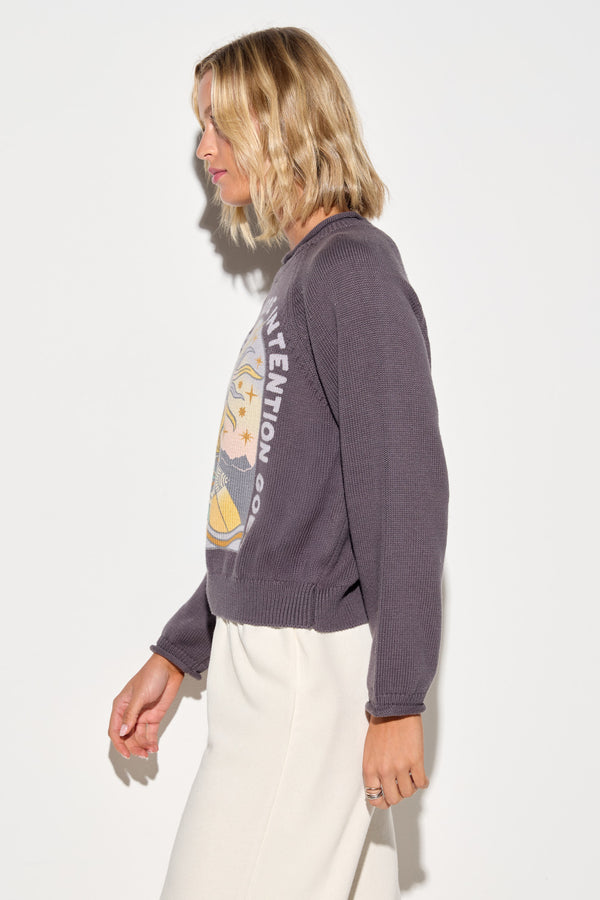 Spiritual Gangster Energy Flow Seek Sweater VINTAGE BLACK