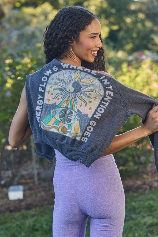 spiritual gangster Energy Flow Seek Sweater VINTAGE BLACK