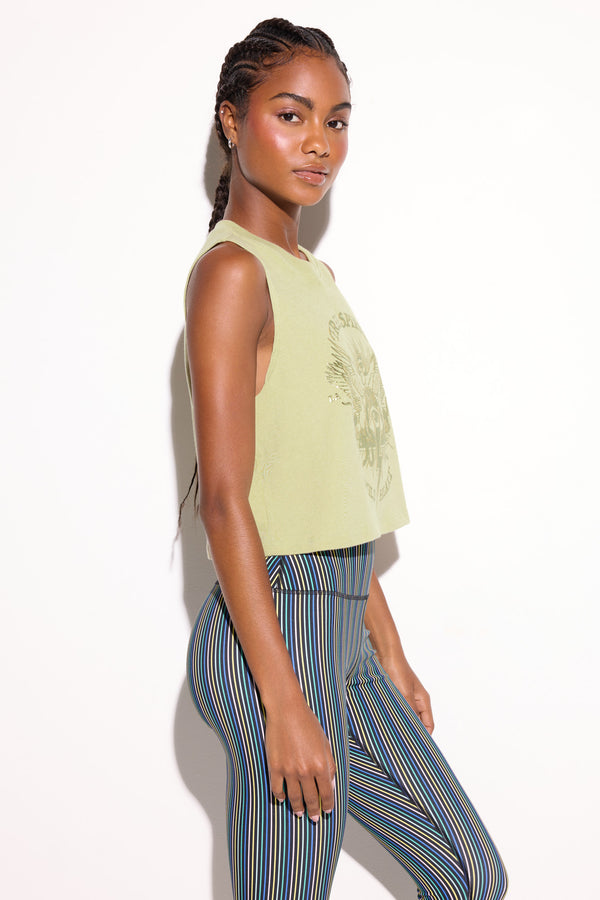 Spiritual Gangster Free Spirit Spirit Crop Tank SAGEBRUSH