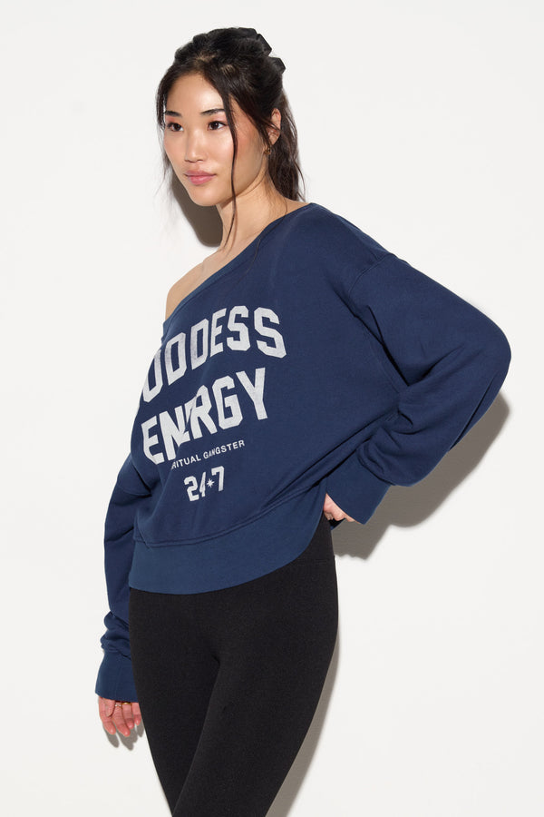 Spiritual Gangster Goddess La Vida Sweatshirt INDIGO