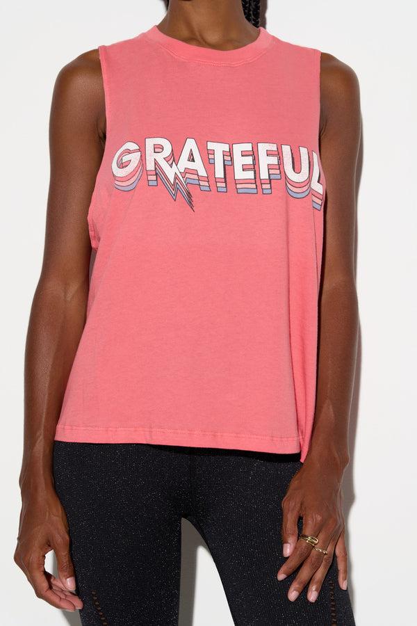 Spiritual Gangster Grateful Ascent Vibe Tank CRIMSON ROSE