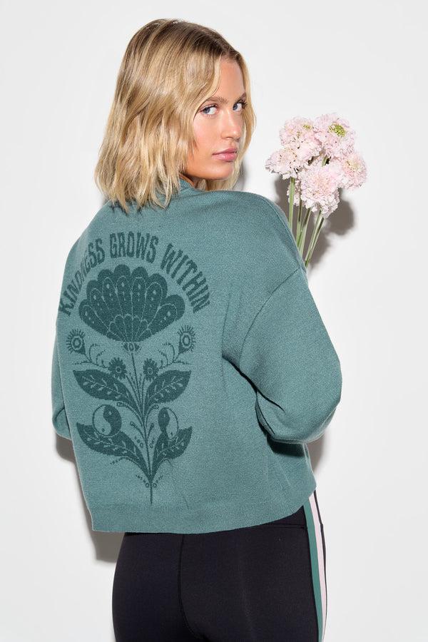 spiritual gangster Grows Within Delaney Cardigan DUSTY SAGE