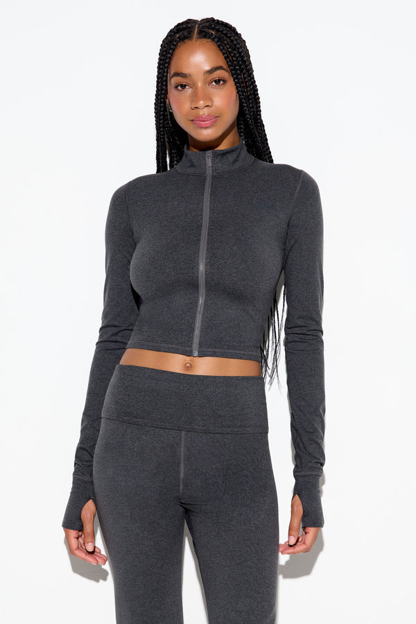 Spiritual Gangster HeatherLuxe Elliot Jacket VINTAGE BLACK