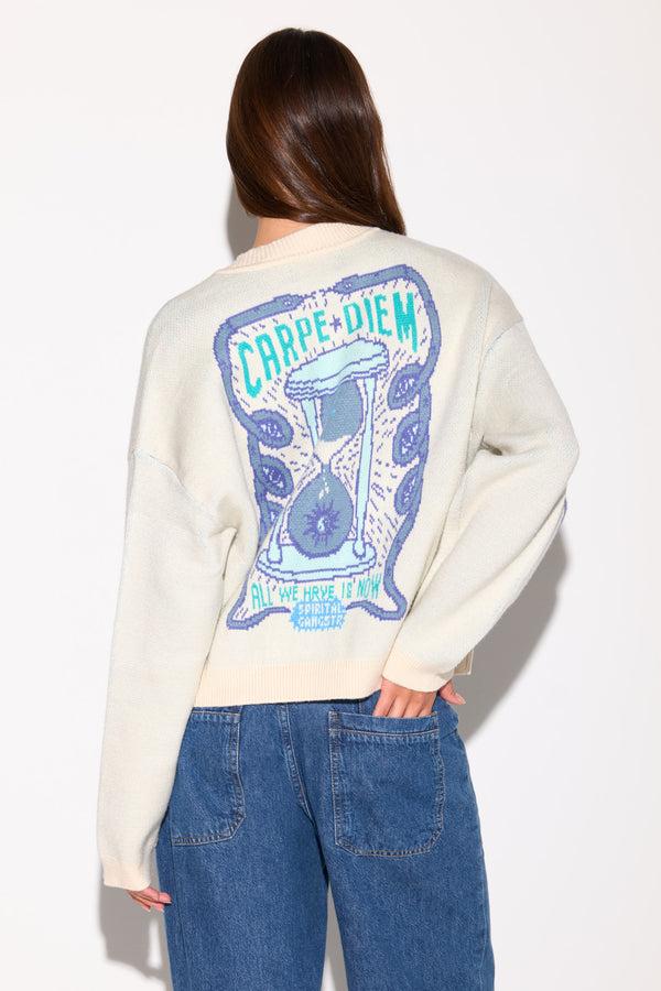 Spiritual Gangster Hourglass Delaney Cardigan WINTER WHITE
