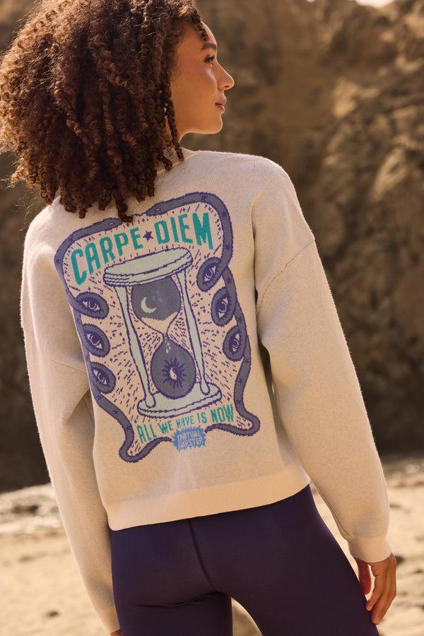 spiritual gangster Hourglass Delaney Cardigan WINTER WHITE