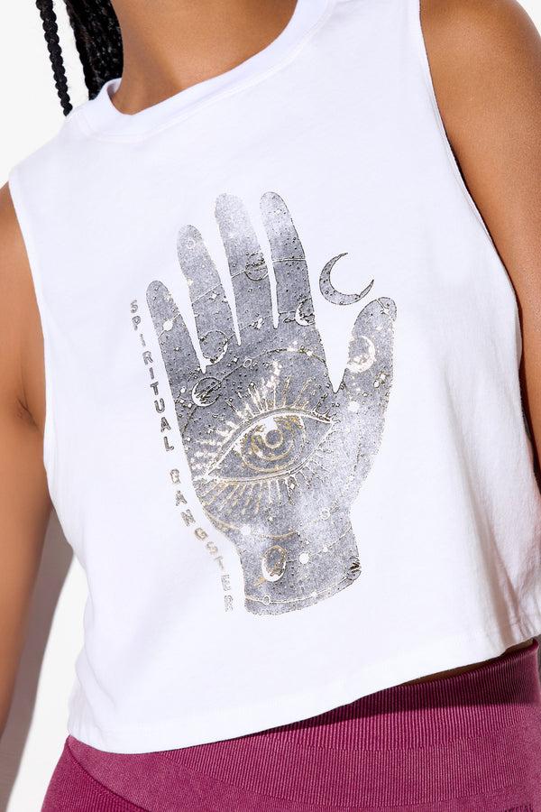 Spiritual Gangster Incantation Spirit Crop Tank WHITE