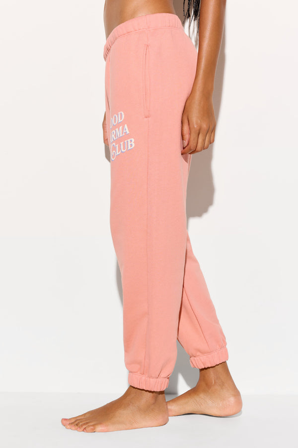 Spiritual Gangster Karma Club Bowie Sweatpant TERRA COTTA