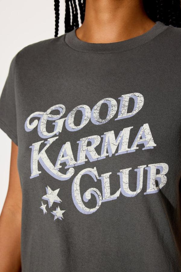 Spiritual Gangster Karma Club Lila Tee VINTAGE BLACK