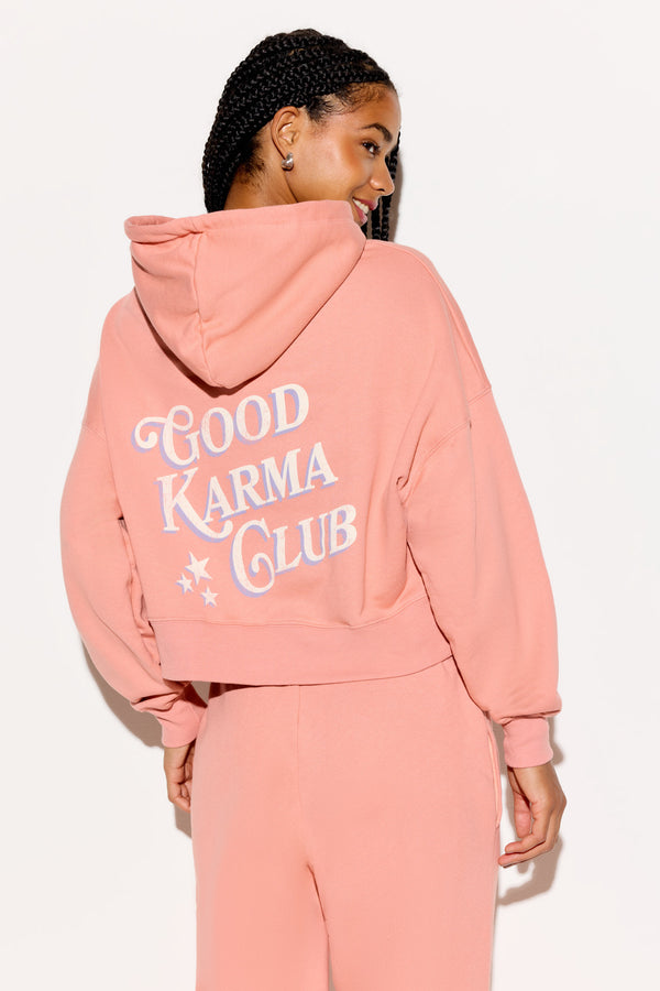 spiritual gangster Karma Club Venice Hoodie TERRA COTTA