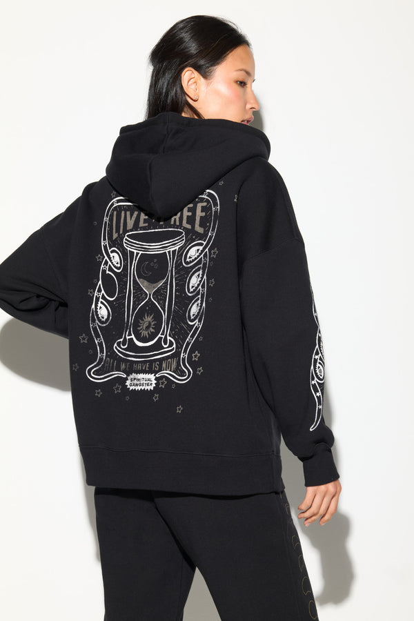 spiritual gangster Live Free Boyfriend Full Zip BLACK