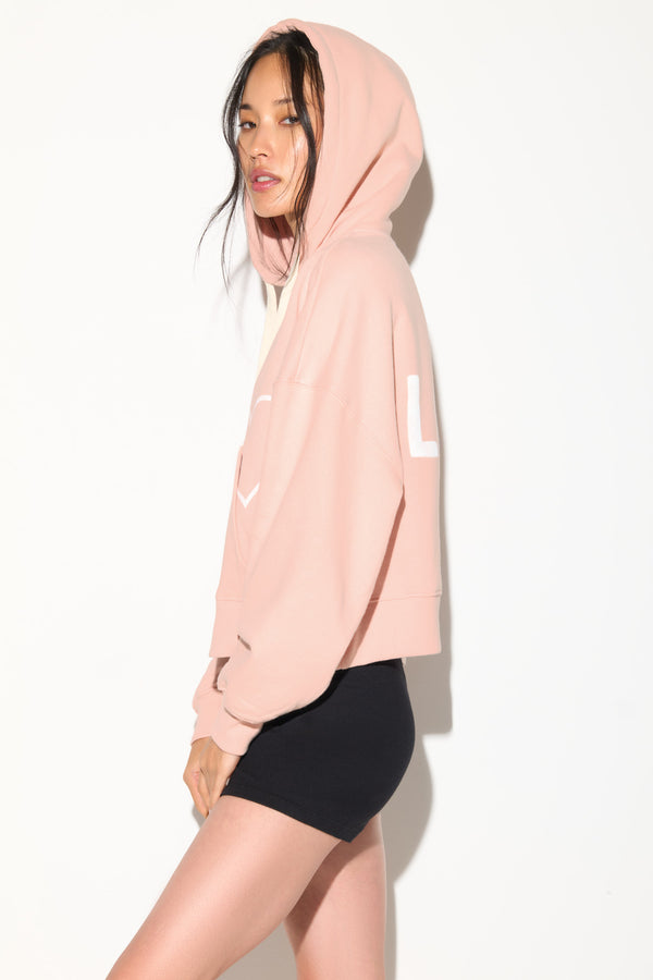 Spiritual Gangster Love Olsen Cropped Hoodie CHAMPAGNE