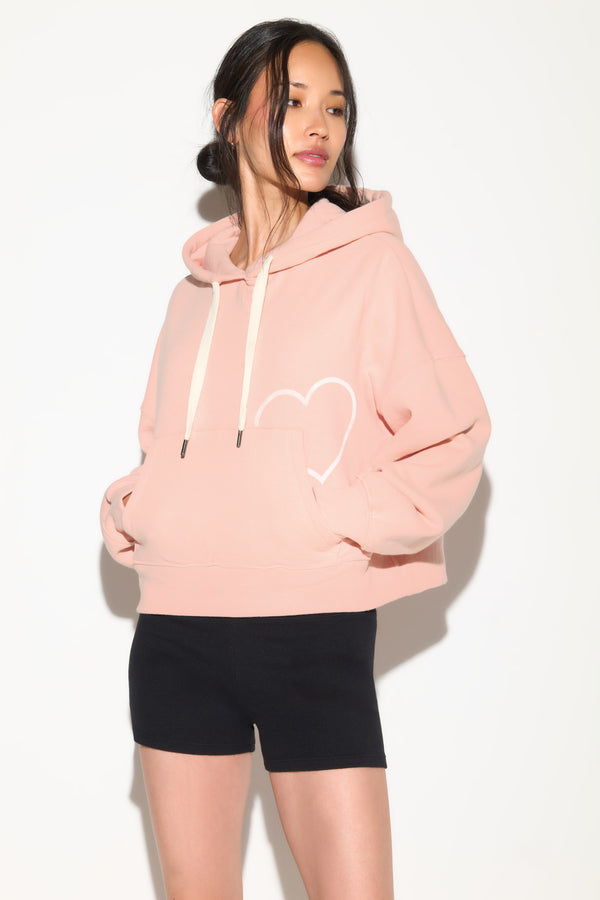 Spiritual Gangster Love Olsen Cropped Hoodie CHAMPAGNE