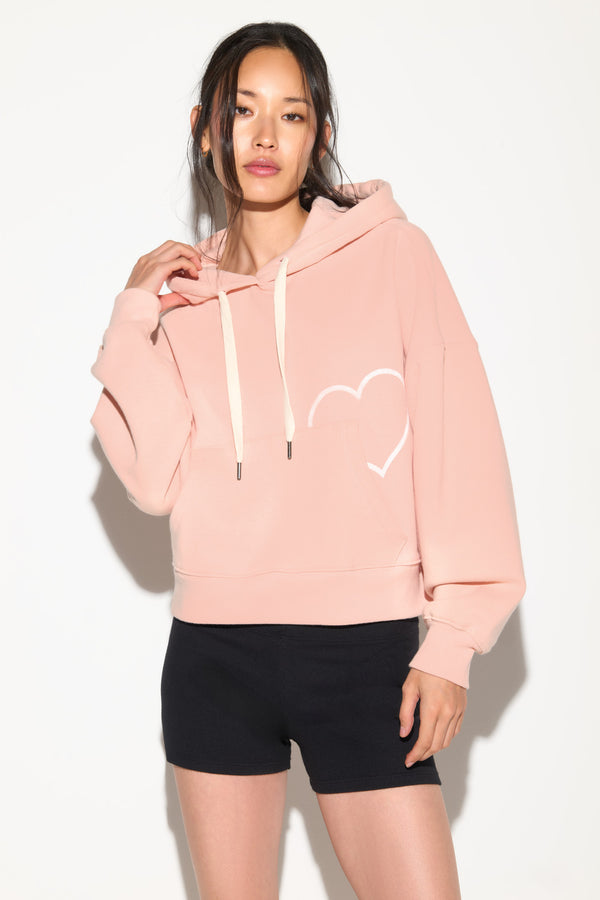 spiritual gangster Love Olsen Cropped Hoodie CHAMPAGNE