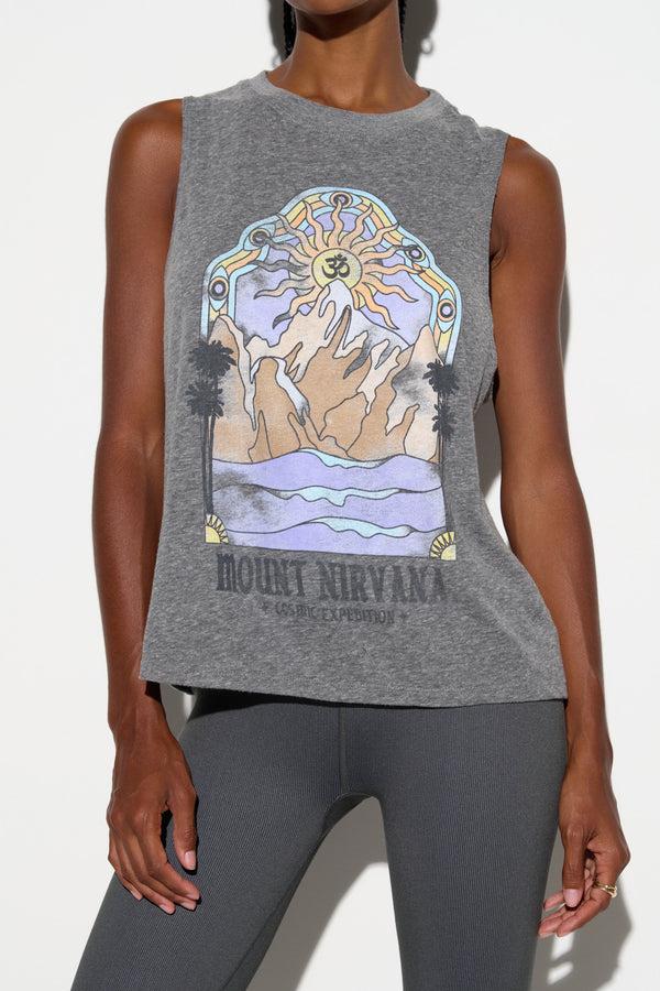 Spiritual Gangster Mount Nirvana Vibe Tank HEATHER GREY