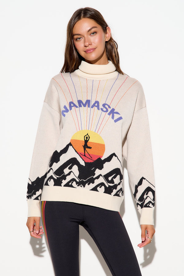 Spiritual Gangster Namaski Rays Juno Turtleneck WINTER WHITE