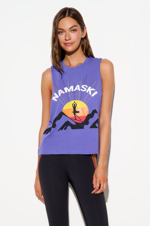 spiritual gangster Namaski Rays Vibe Tank ASTRAL BLUE