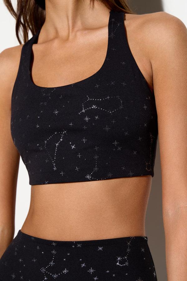 Spiritual Gangster Nirvana Frankie Longline Bra BLACK