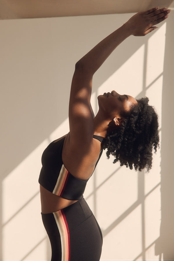 spiritual gangster Nirvana Infinity Bra BLACK/TERRA COTTA