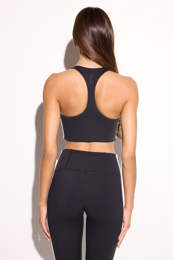 Spiritual Gangster Nirvana Infinity Longline Bra BLACK