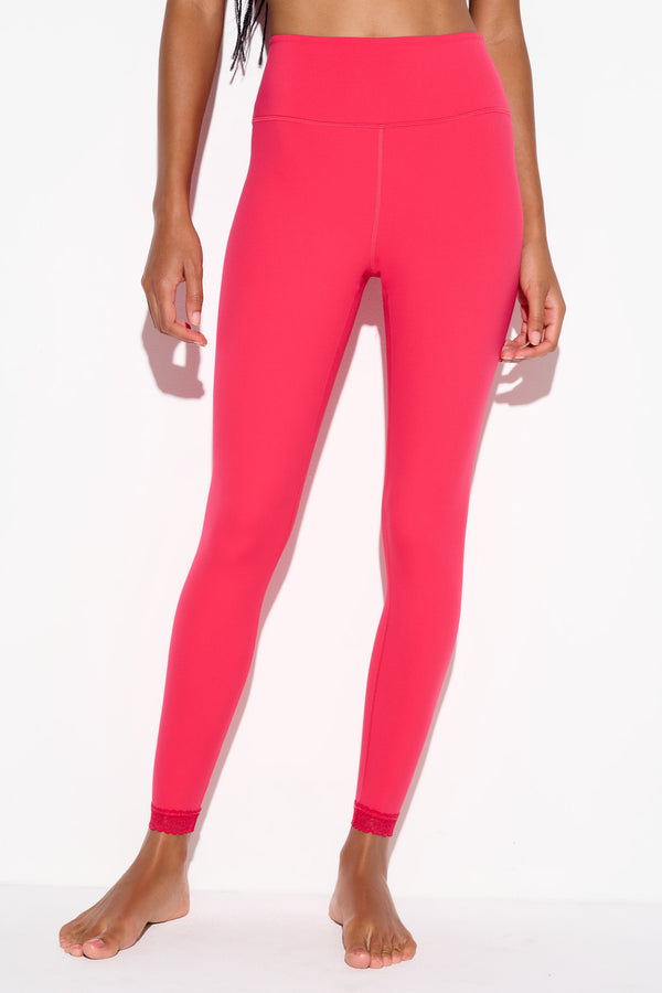 Spiritual Gangster Nirvana Lotus Lace Legging PASSION FLOWER