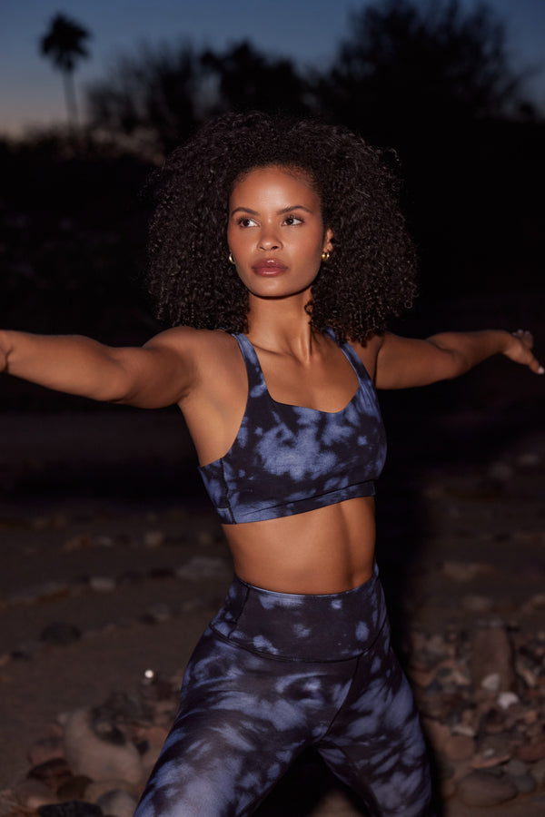 Spiritual Gangster Nirvana Venus Longline Bra DUSK BLUE