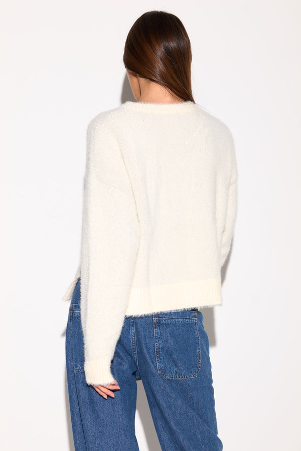 Spiritual Gangster Peace Keats Sweater WINTER WHITE