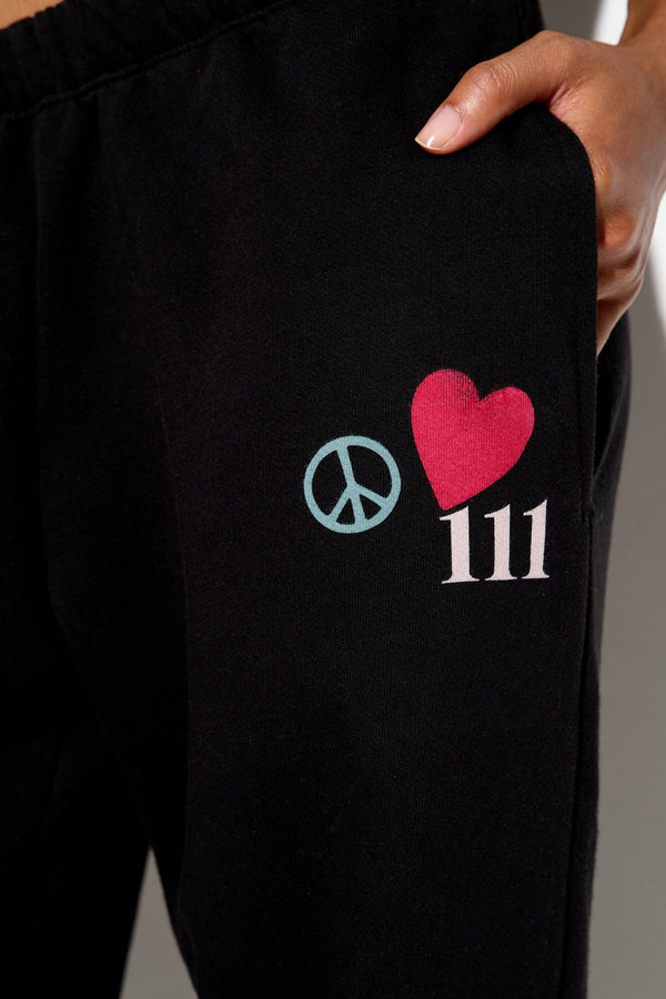 Spiritual Gangster Power Of Love Bowie Sweatpant BLACK