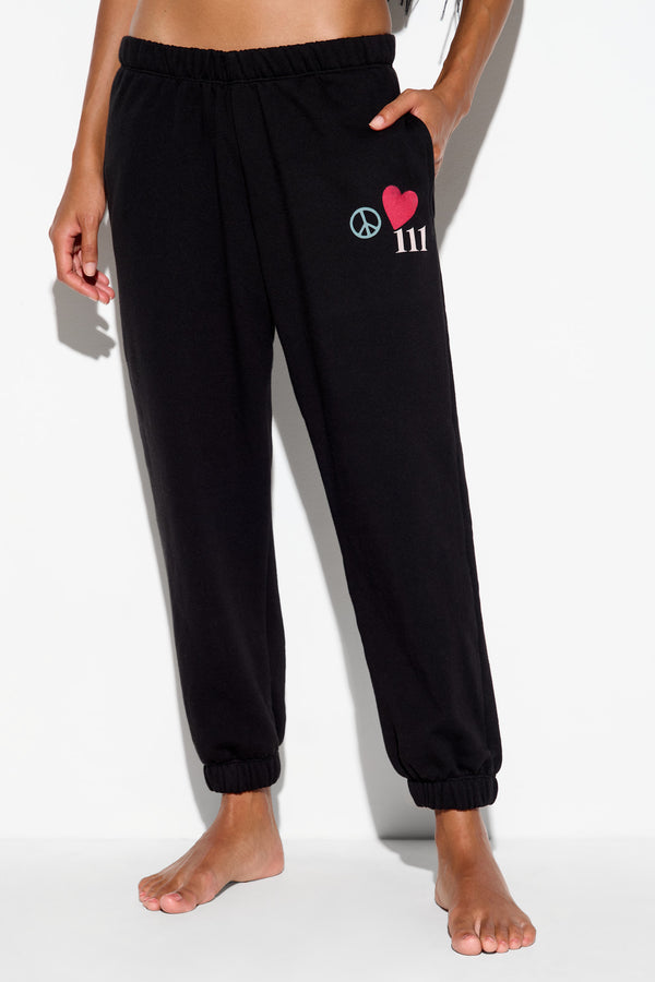 spiritual gangster Power Of Love Bowie Sweatpant BLACK