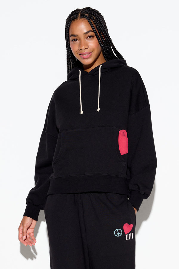 Spiritual Gangster Power Of Love Malibu Hoodie BLACK