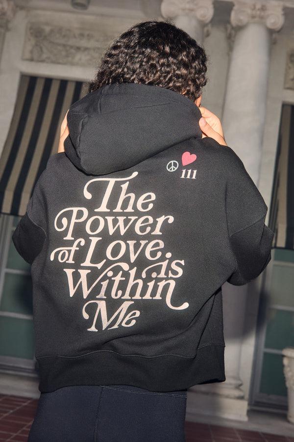 spiritual gangster Power Of Love Malibu Hoodie BLACK
