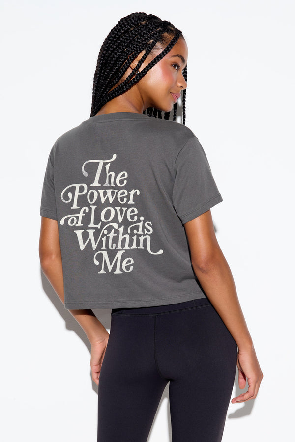 Spiritual Gangster Power Of Love Mercury Tee VINTAGE BLACK