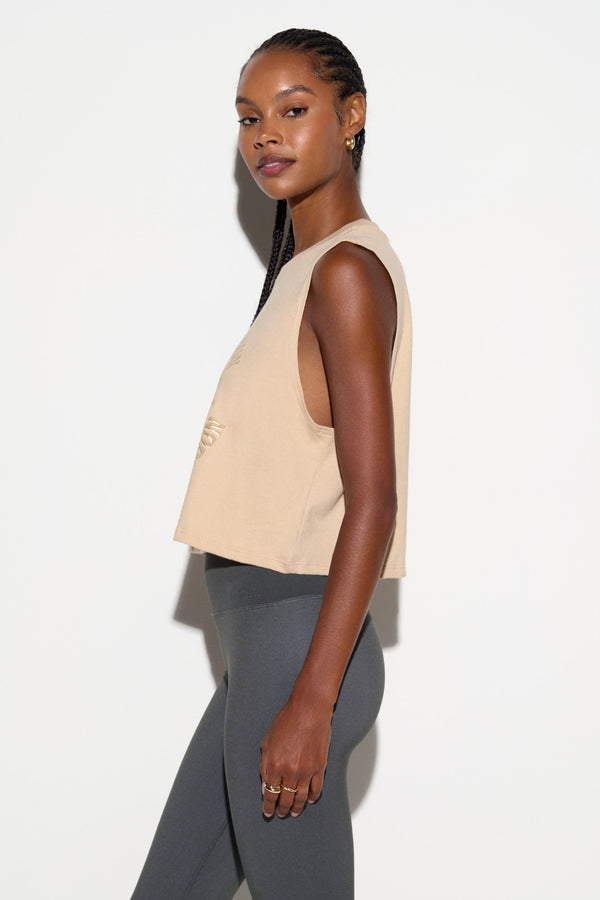 Spiritual Gangster Rise Spirit Crop Tank PALO SANTO