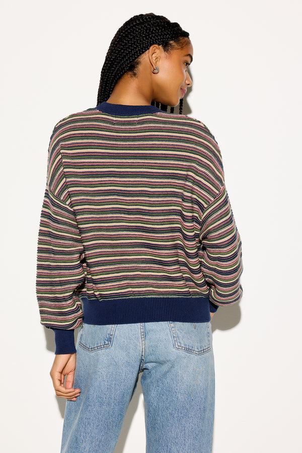 Spiritual Gangster Rue Ottoman Sweater INDIGO/MULTI