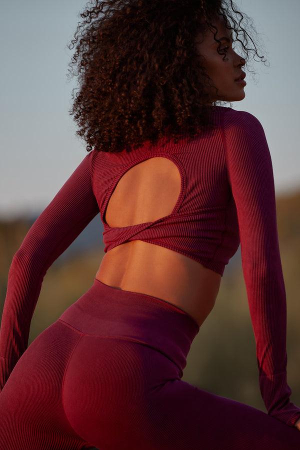 Spiritual Gangster Seamless Liberty Top DARK DAHLIA